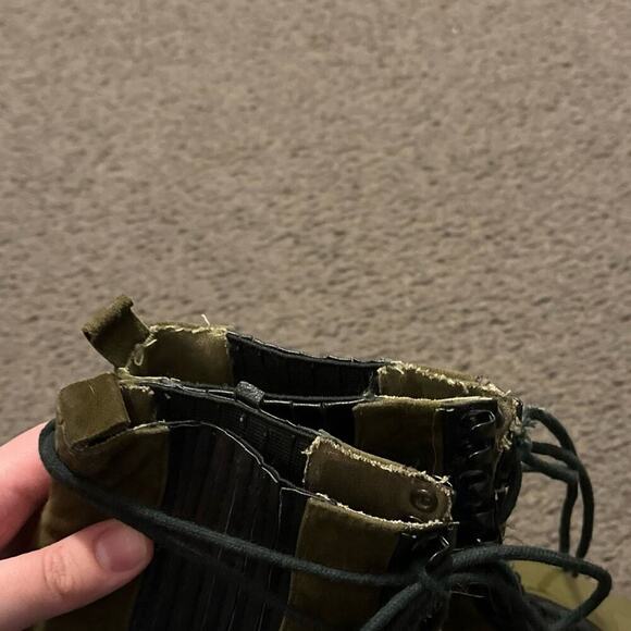 Matiko AI Colorblock Leather Lace Up Platform Heeled Boots - Picture 12 of 13